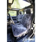 wrangler sheepskin seat covers in charcoal