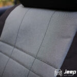 cordura seat cover stitch closeup view